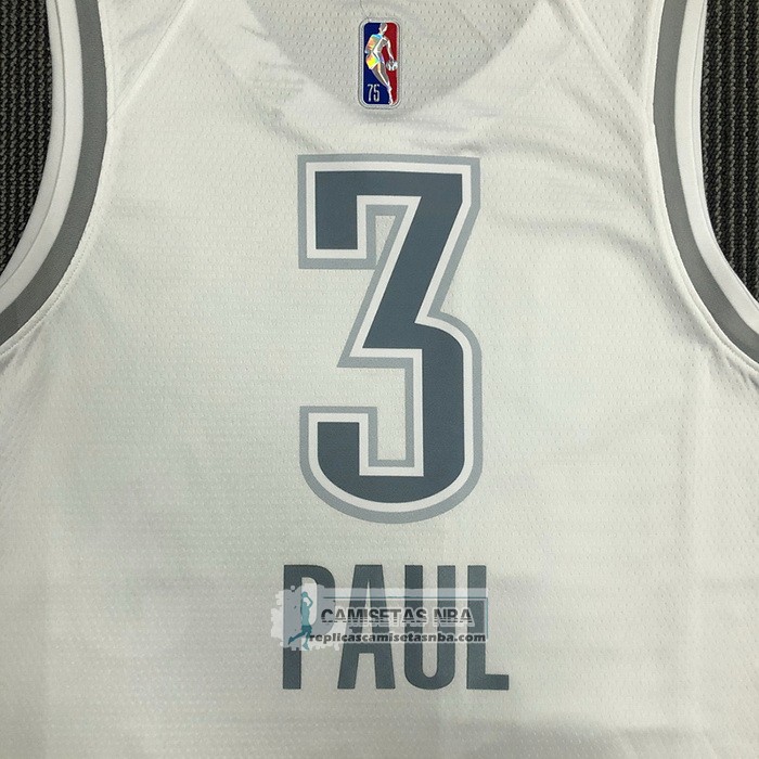 Camiseta Oklahoma City Thunder Chris Paul NO 3 Ciudad 2021-22 Blanco
